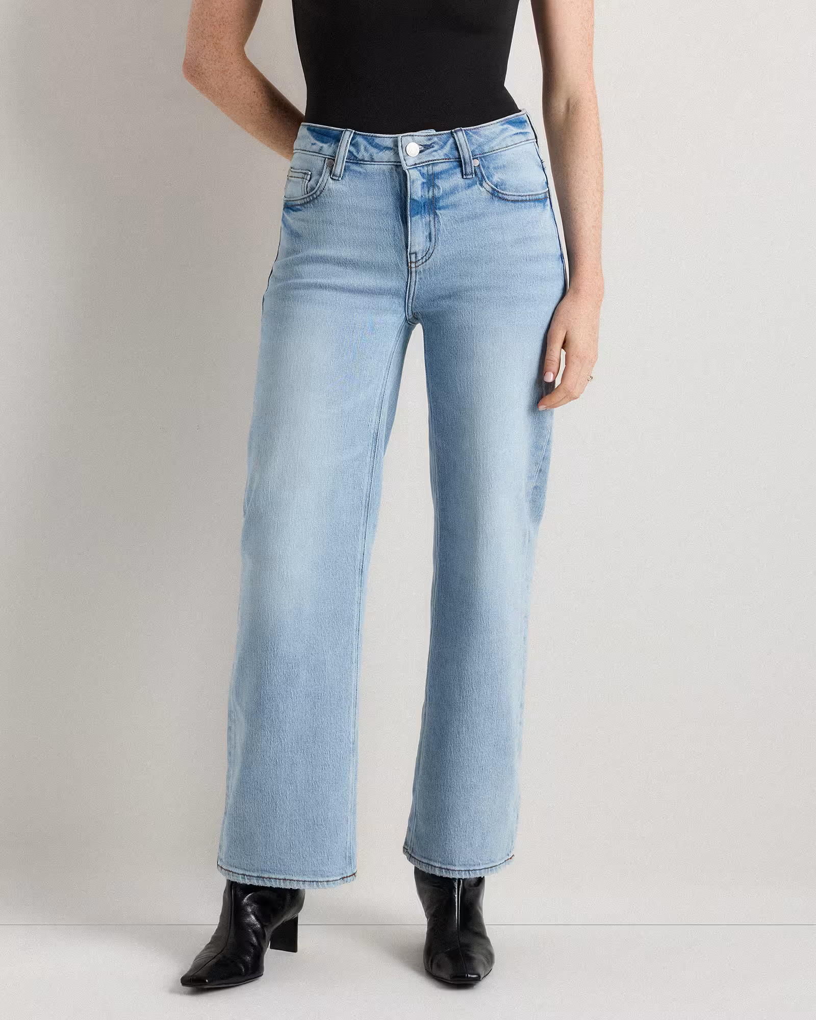 Luna Stretch Relaxed Straight Jeans | Quince