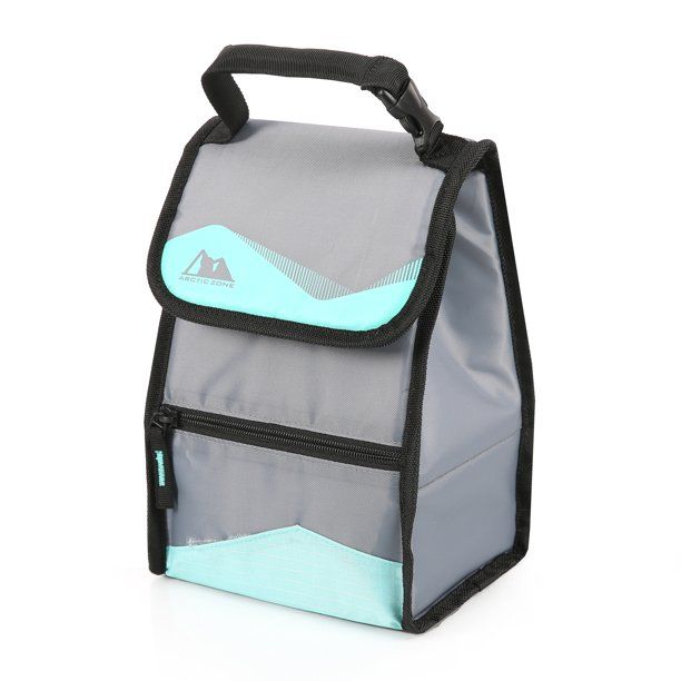 Arctic Zone Power Pack Reusable Lunch Pack with Food Container, Gray and Mint - Walmart.com | Walmart (US)