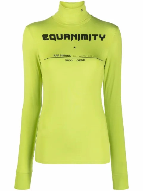 Raf Simons high-neck logo-print Top - Farfetch | Farfetch Global