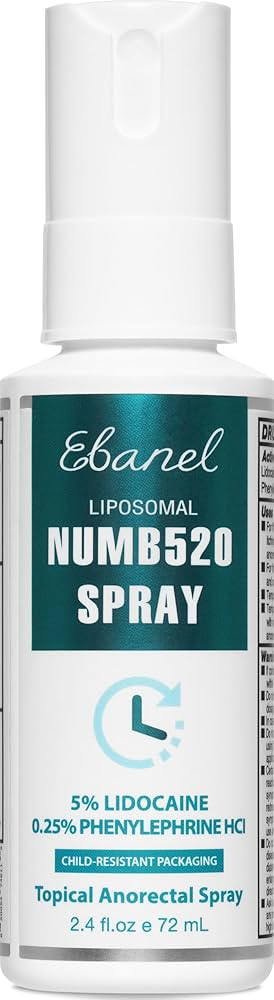 Ebanel 5% Lidocaine Spray Pain Relief Numb520 Burn Itch Relief Numbing Spray for Skin, Topical An... | Amazon (US)