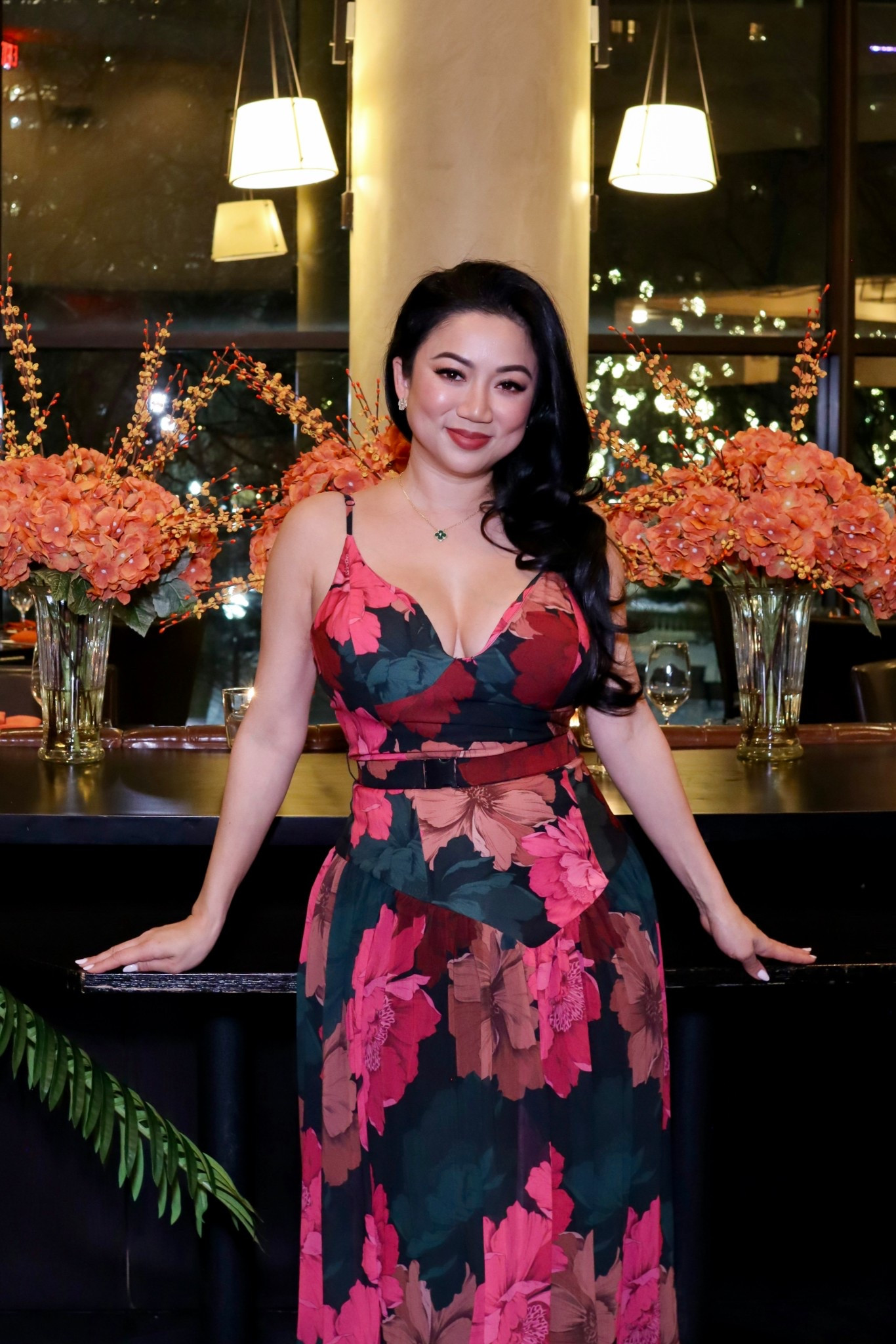 Hutch Ruby Sweetheart Drop-Waist Maxi Dress // Moody floral print maxi dress with sweetheart cups, adujatable spaghetti straps, drop waist design with removable matching belt. The color is stunning and I received so many compliments throughout the night. I’m wearing my usual size 6, and it runs big.

#LTKSeasonal #LTKootd #LTKValentine