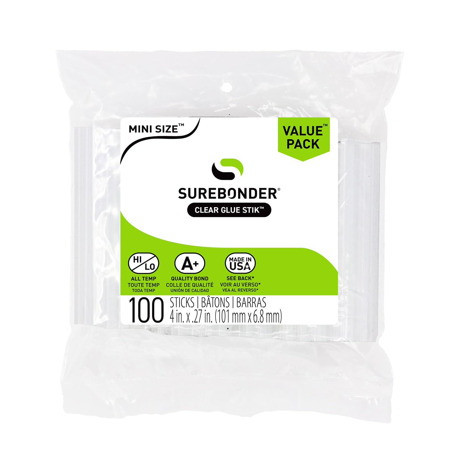Surebonder DT-100 Made in the USA All Purpose Stik-Mini Glue Sticks-All Temperature-5/16"D, 4"L H... | Amazon (US)
