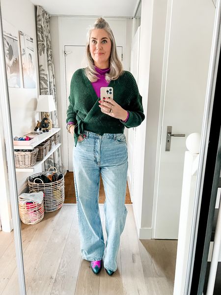 Outfits of the week

Straight wide leg jeans (Terstal,44). Copy the link below for the exact jeans. Paired with a purple turtleneck and a forest green wrap cardigan. And all the colors return in the bright western boots. 

Jeans https://www.linkmaker.io/jQYVcng9L



#LTKcurves #LTKstyletip #LTKeurope