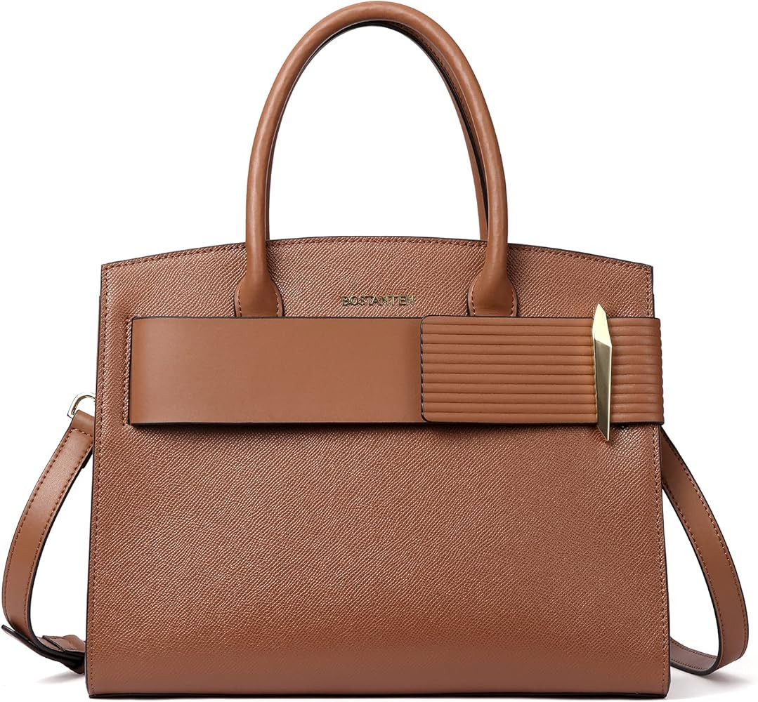 BOSTANTEN Women Handbags Leather Ladies Shoulder Bags Designer Top Handle Work Travel Satchel Tot... | Amazon (US)