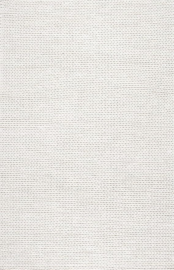 nuLOOM 200CB01-508 Wool Rug, 5' x 8', Off- Off-White | Amazon (US)