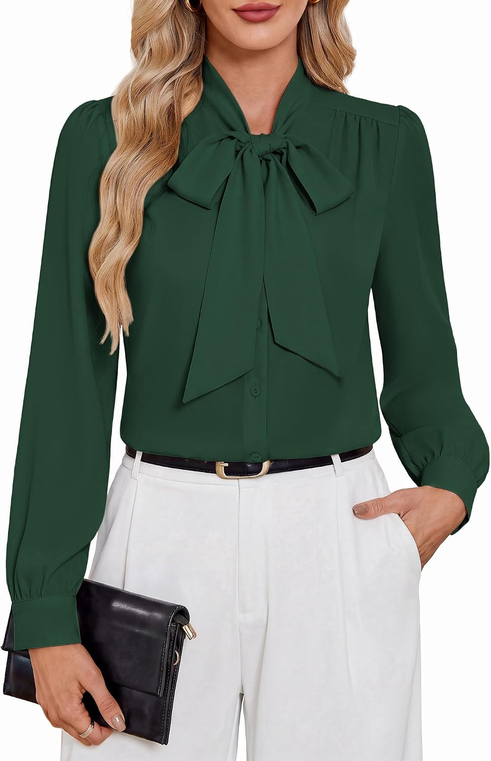 Belle Poque Women Dressy Casual Button Down Long Sleeves Blouse | Amazon (US)