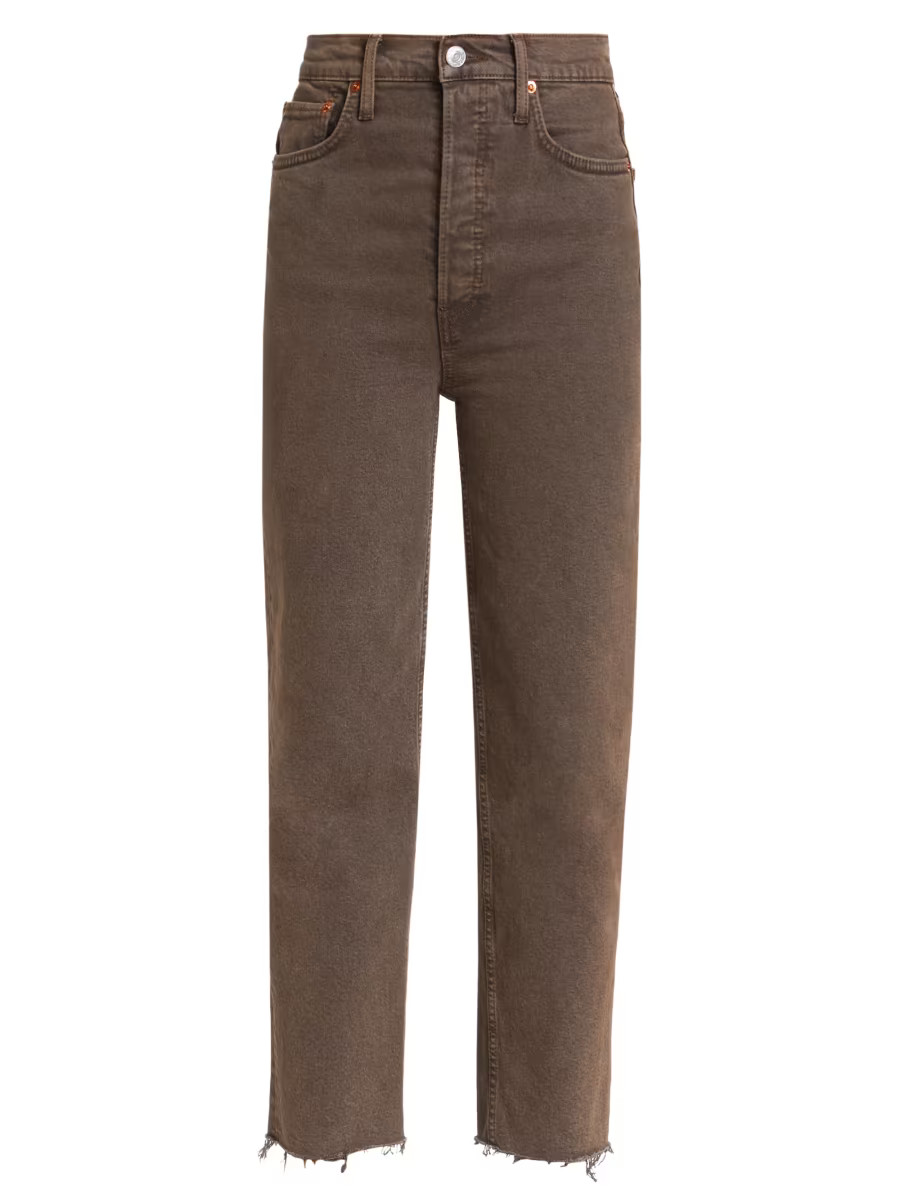 Ultra High-Rise Stovepipe Jeans | Saks Fifth Avenue