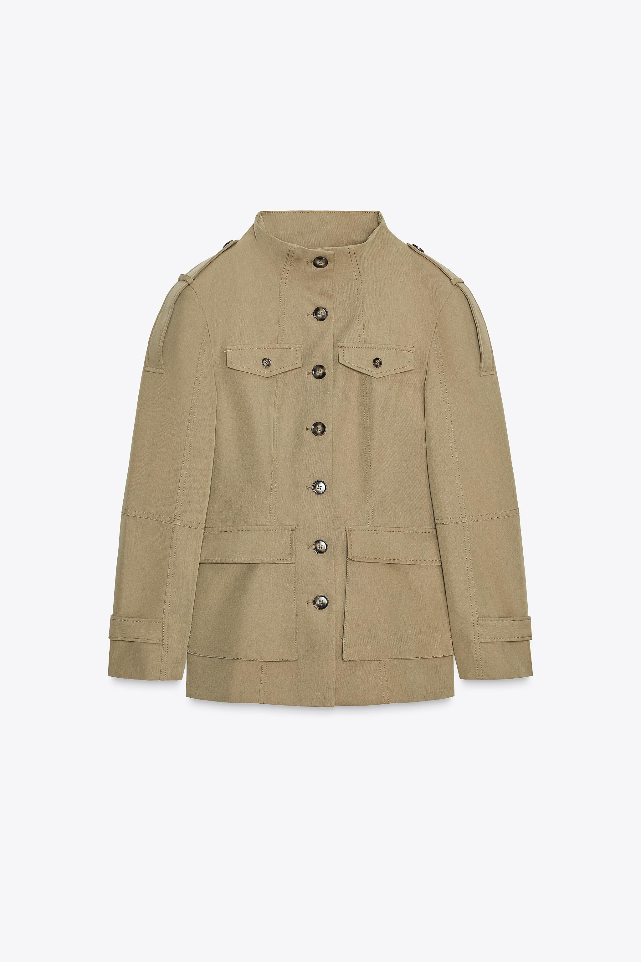 JACKET WITH SHOULDER TABS AND POCKETS | Zara UK