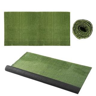 6.5 ft. x 13.1 ft. Green Artificial Grass Sod Rug Outdoor Garden Turf | The Home Depot