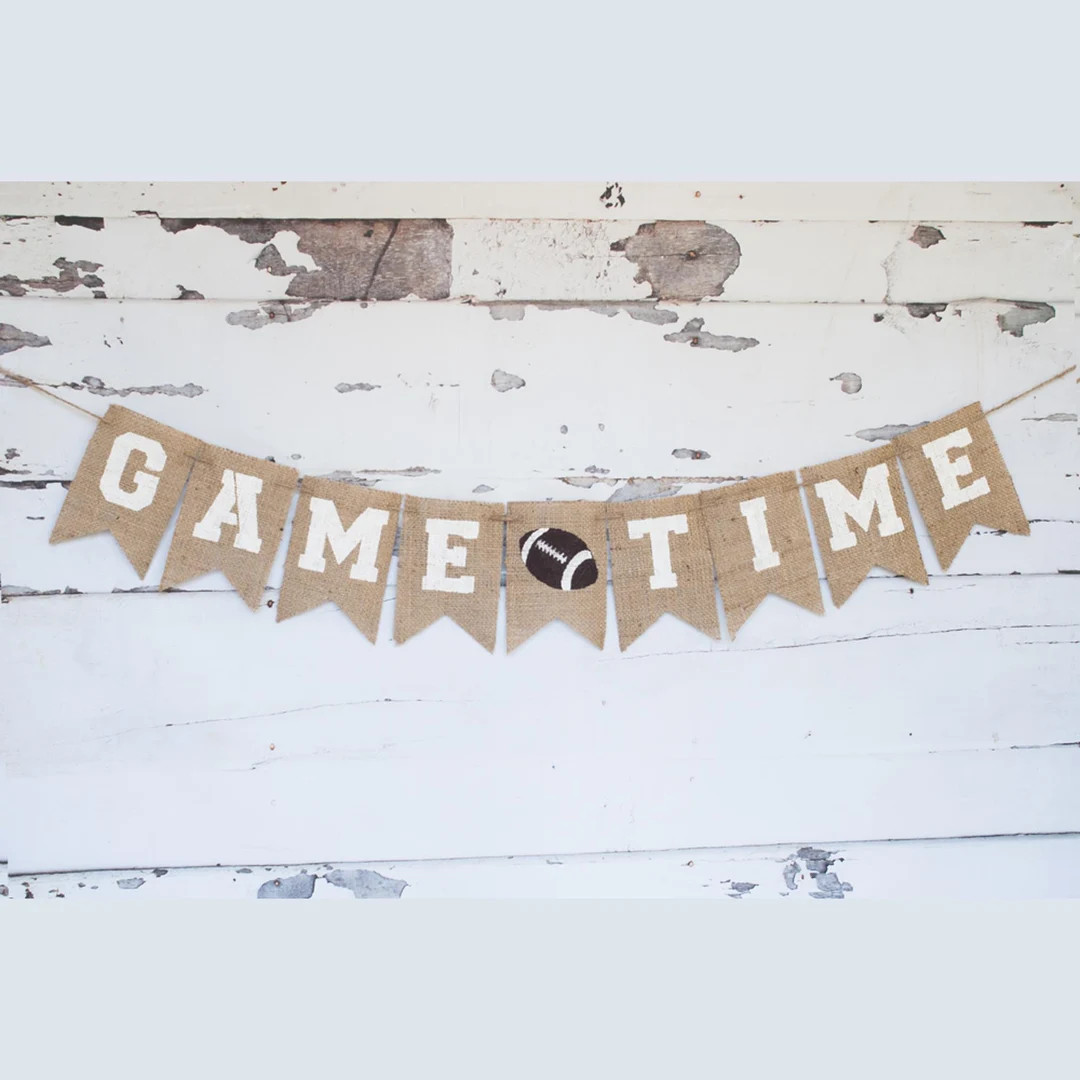Game Time Football Banner Super Bowl Decor Football Banner - Etsy | Etsy (US)