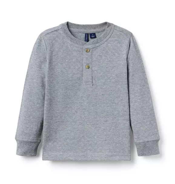 Textured Jacquard Henley Tee | Janie and Jack