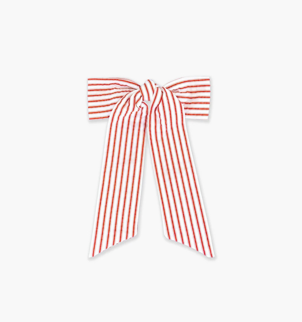 The Belle Bow - Red Ticking Stripe | Hill House Home US
