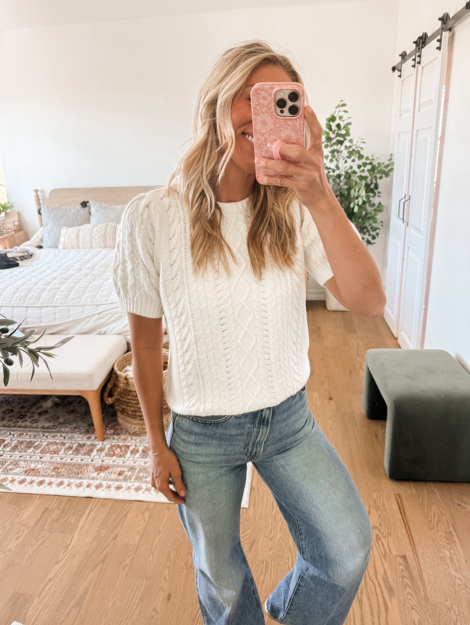 Got medium in the cable knit sweater from Walmart!! Comes in navy also. 

