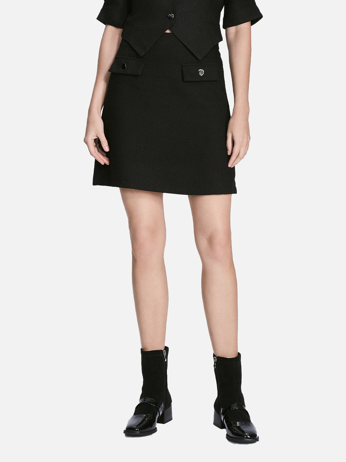 Vintage High Waist A-Line Skirt | SDEER