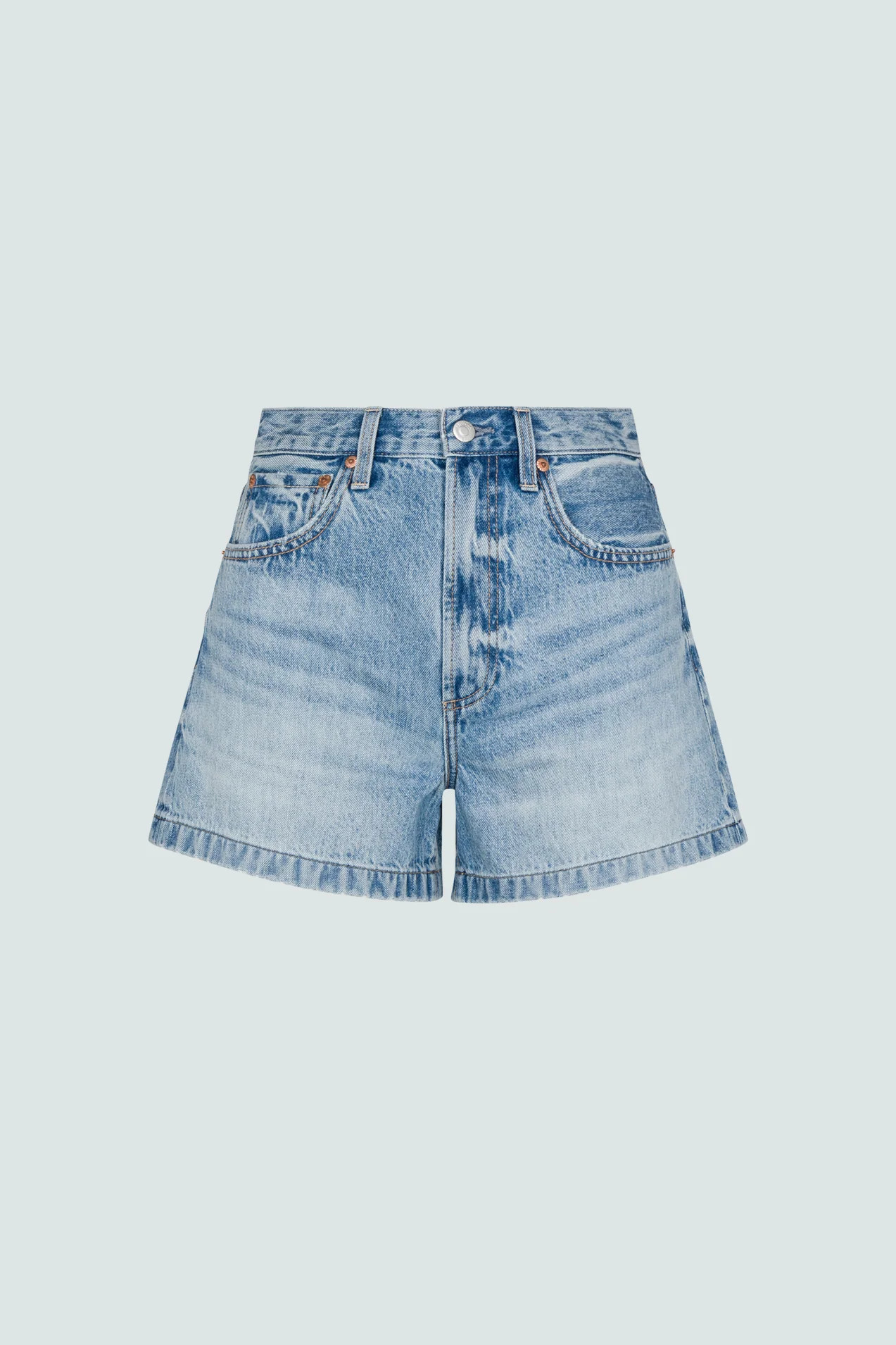 Saige High Rise Short - French Riviera | Pistola Denim