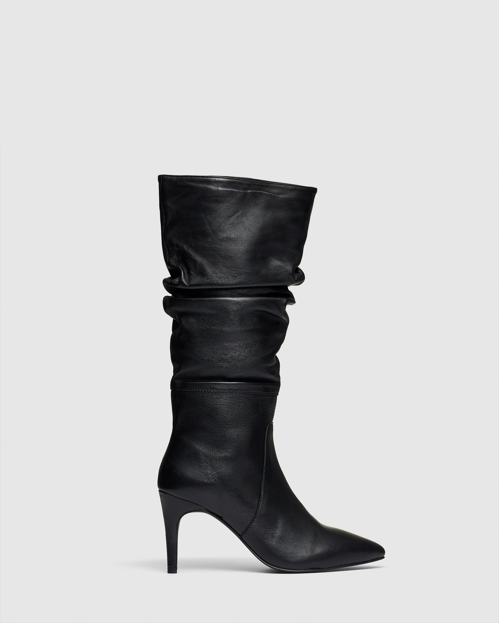 TARZAN BLACK Heeled Boots | Novo Shoes
