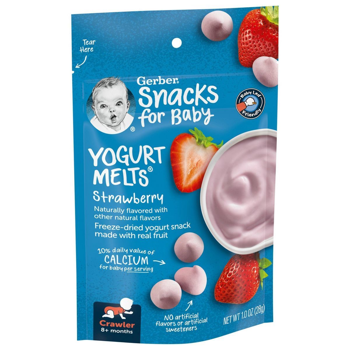 Gerber Yogurt Melts Strawberry Freeze-Dried Yogurt Snack - 1oz | Target