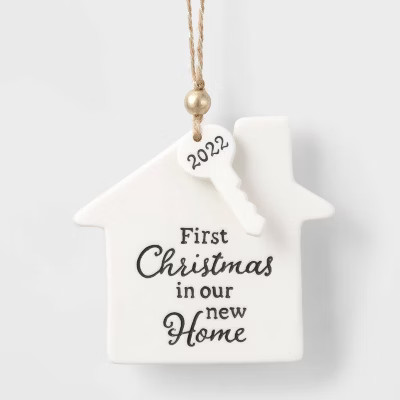 Ceramic 'First Christmas In Our New Home 2022' Christmas Tree Ornament - Wondershop™... | Target