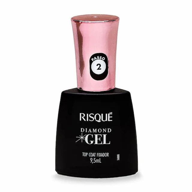 Esmalte Risqué Diamond Gel Top Coat Fixador Hipoalergênico com 9,5ml | Drogasil BR