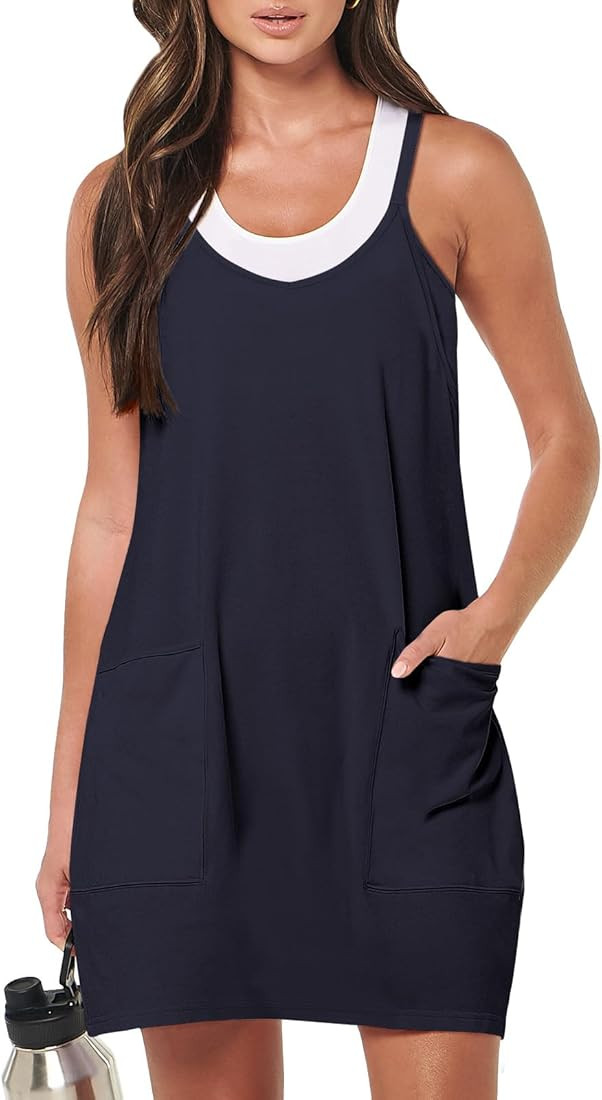 ANRABESS Women 2023 Summer Sleeveless Mini Dress Casual Short Sundress Workout Tennis Athletic On... | Amazon (US)