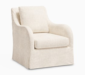 Kelsey Slipcovered Swivel Glider | Pottery Barn Kids