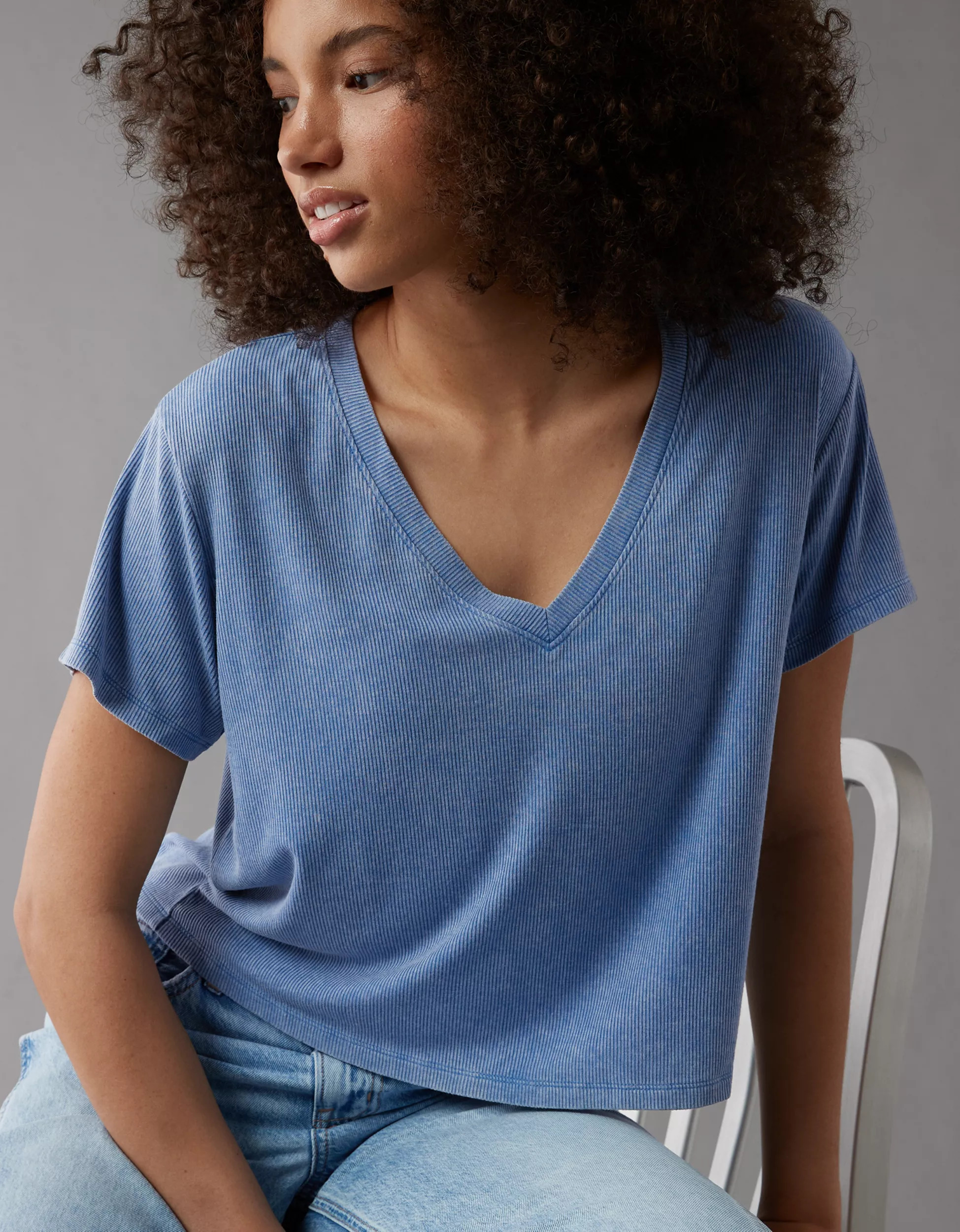 AE Soft & Sexy Cropped V-Neck T-Shirt | American Eagle Outfitters (US & CA)