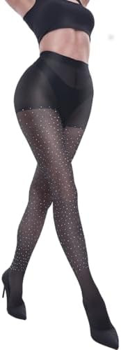 CharnmRose Sparkly Tights for Women High Waist Pantyhose Rhinestone Stockings Sheer Tights | Amazon (US)
