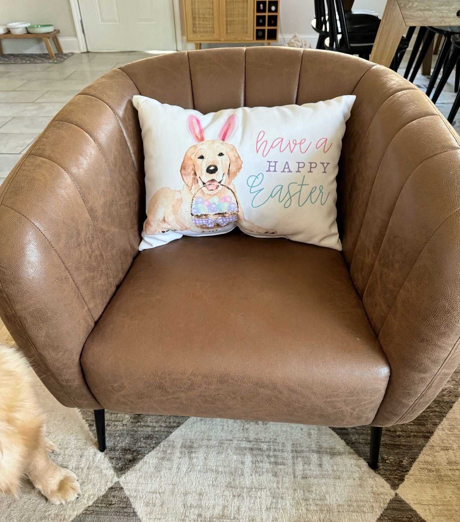 golden retriever Easter throw pillow  

#LTKSeasonal #LTKhome