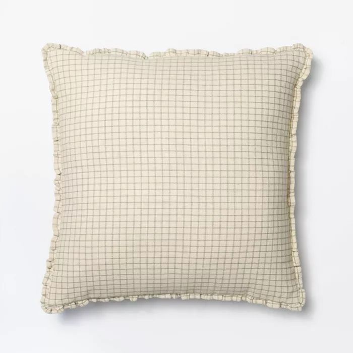 Oversized Mini Windowpane Square Throw Pillow - Threshold™ designed with Studio McGee | Target