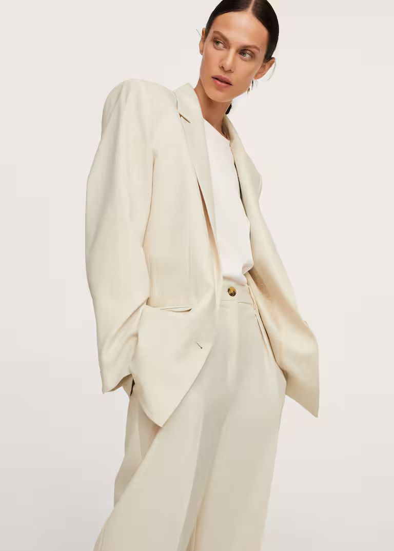 Structured wool blazer -  Women | Mango USA | MANGO (US)