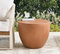 Cadence Concrete Round Outdoor Side Table (24") | Pottery Barn (US)
