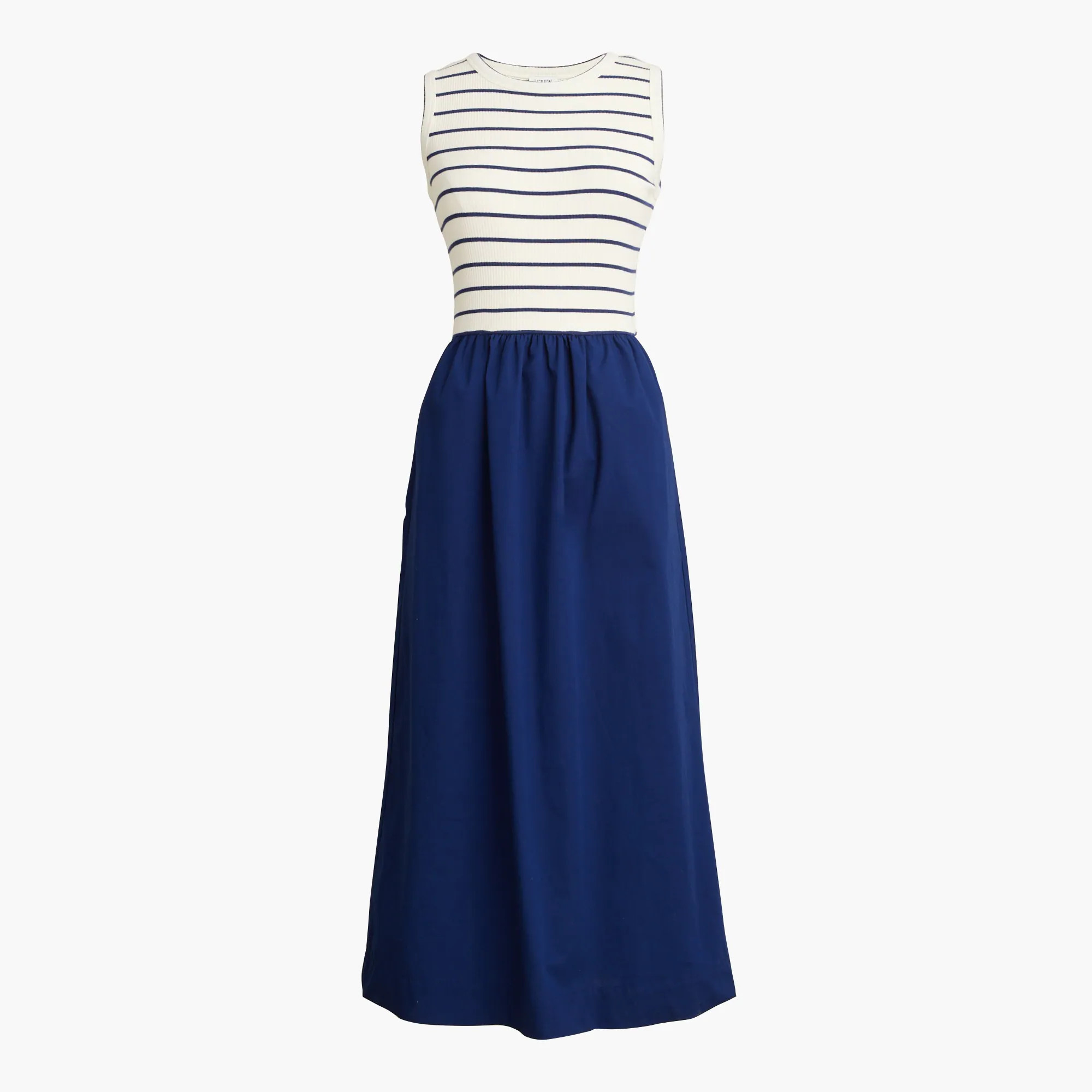 Striped ribbed-knit mixy dress | J.Crew Factory