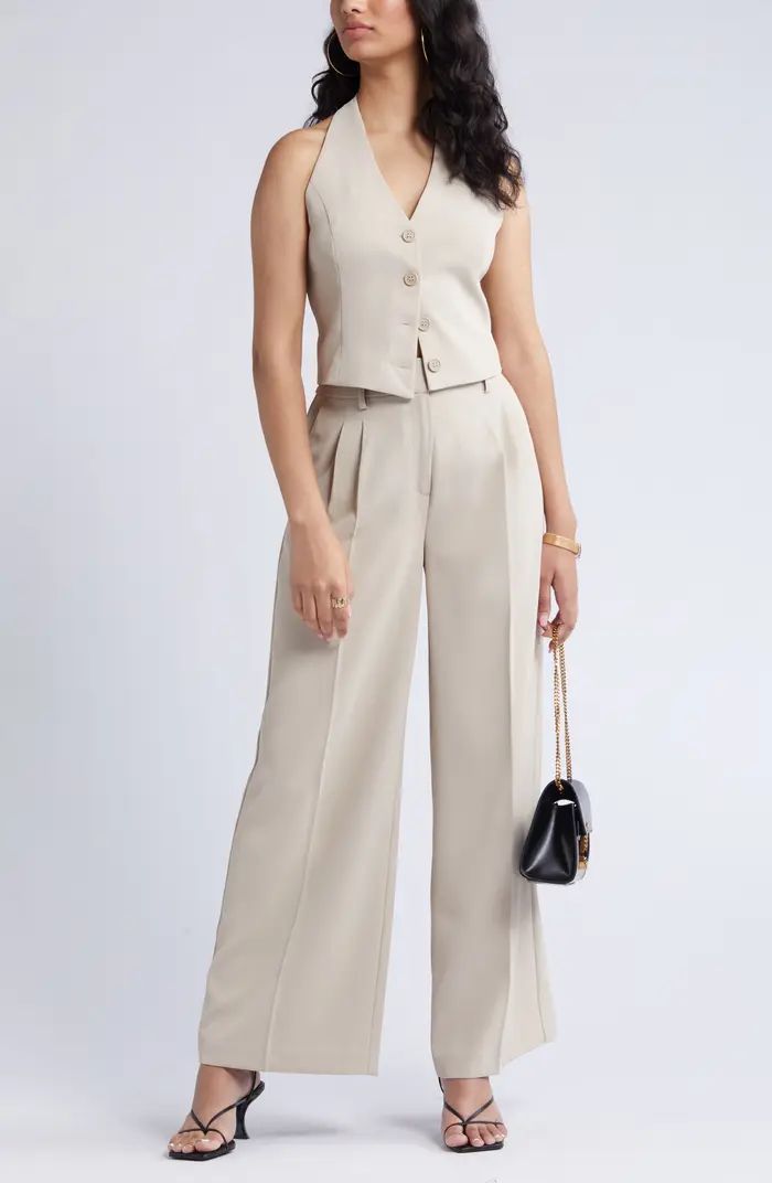 Wide Leg Twill Trousers | Nordstrom