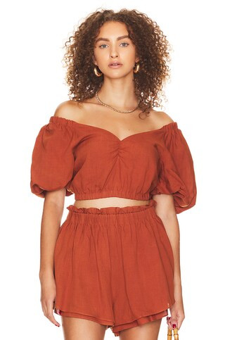 Sancia x REVOLVE Mara Top in Rust from Revolve.com | Revolve Clothing (Global)