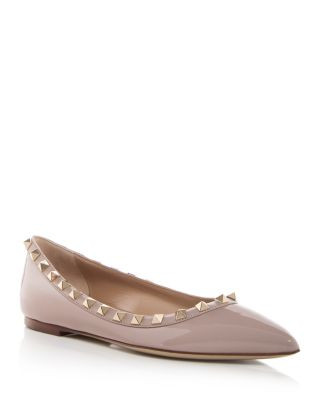 Women's Rockstud Pointed Toe Ballet Flats | Bloomingdale's (US)
