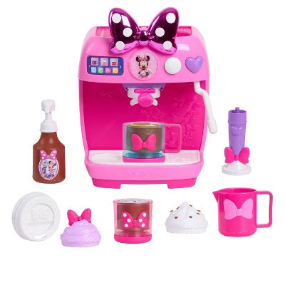 Disney Jr. Minnie Mouse Rise and Shine Bowrista Set 10" Play Espresso Machine Ages 3 and Up | Target