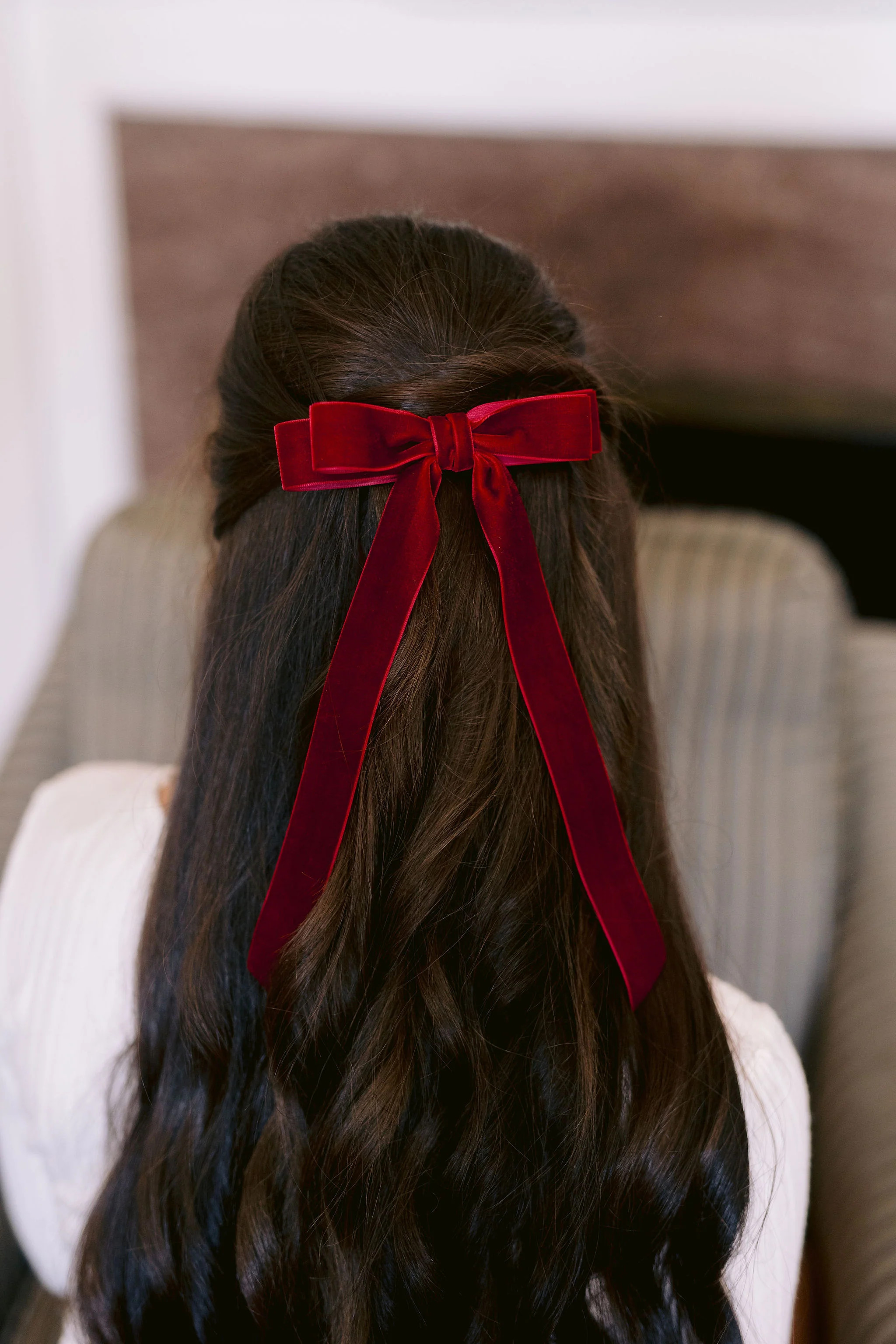 Alice Velvet Hair Bow Barrette by Grace & Grandeur Bow Company | Grace & Grandeur Bow Company