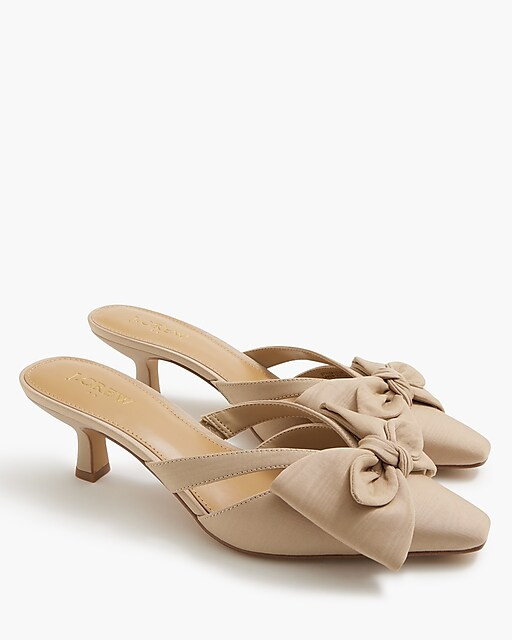 Bow heeled mules | J.Crew Factory