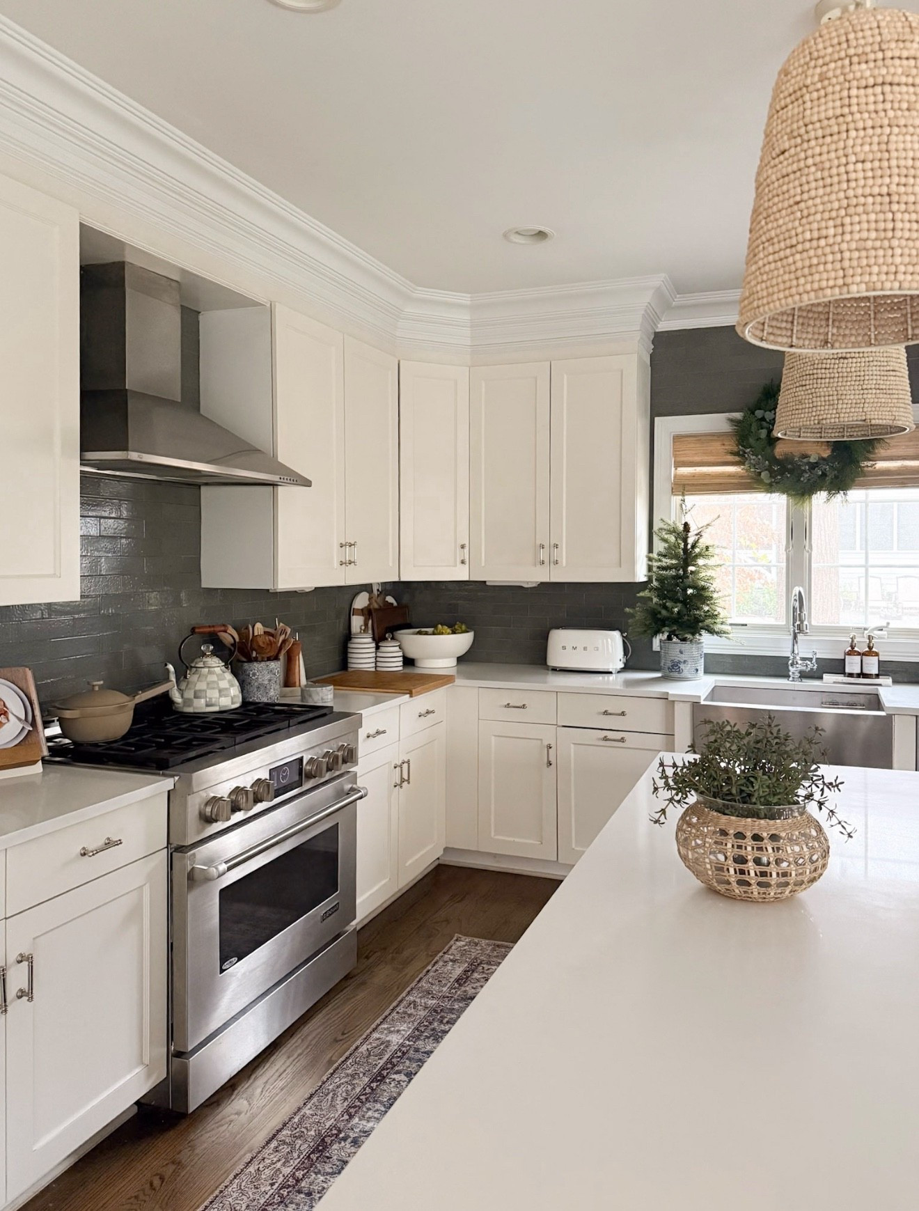 Winter kitchen indoor — I’ll be taking down the wreath soon but everything else stays up! Cozy candles and winter greenery makes everything feel warm and homey 🙌🏻

#LTKHome #LTKmorningroutine #LTKSeasonal