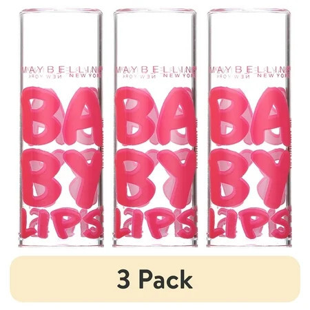 (3 pack) Maybelline Baby Lips Moisturizing Lip Balm Cherry Me 0.15 oz. | Walmart (US)