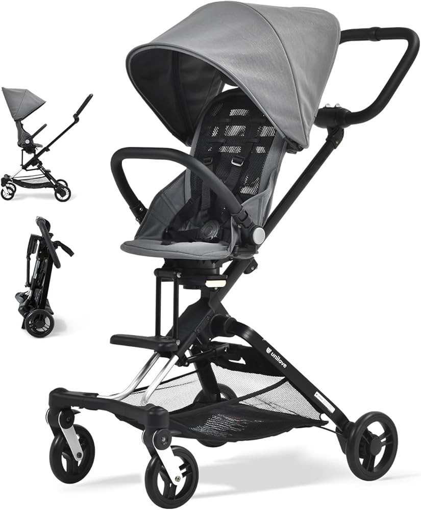 On The Go 3-in-1 Lightweight Travel Stroller with Reversible Toddler Seat - Travel Stroller for T... | Amazon (US)