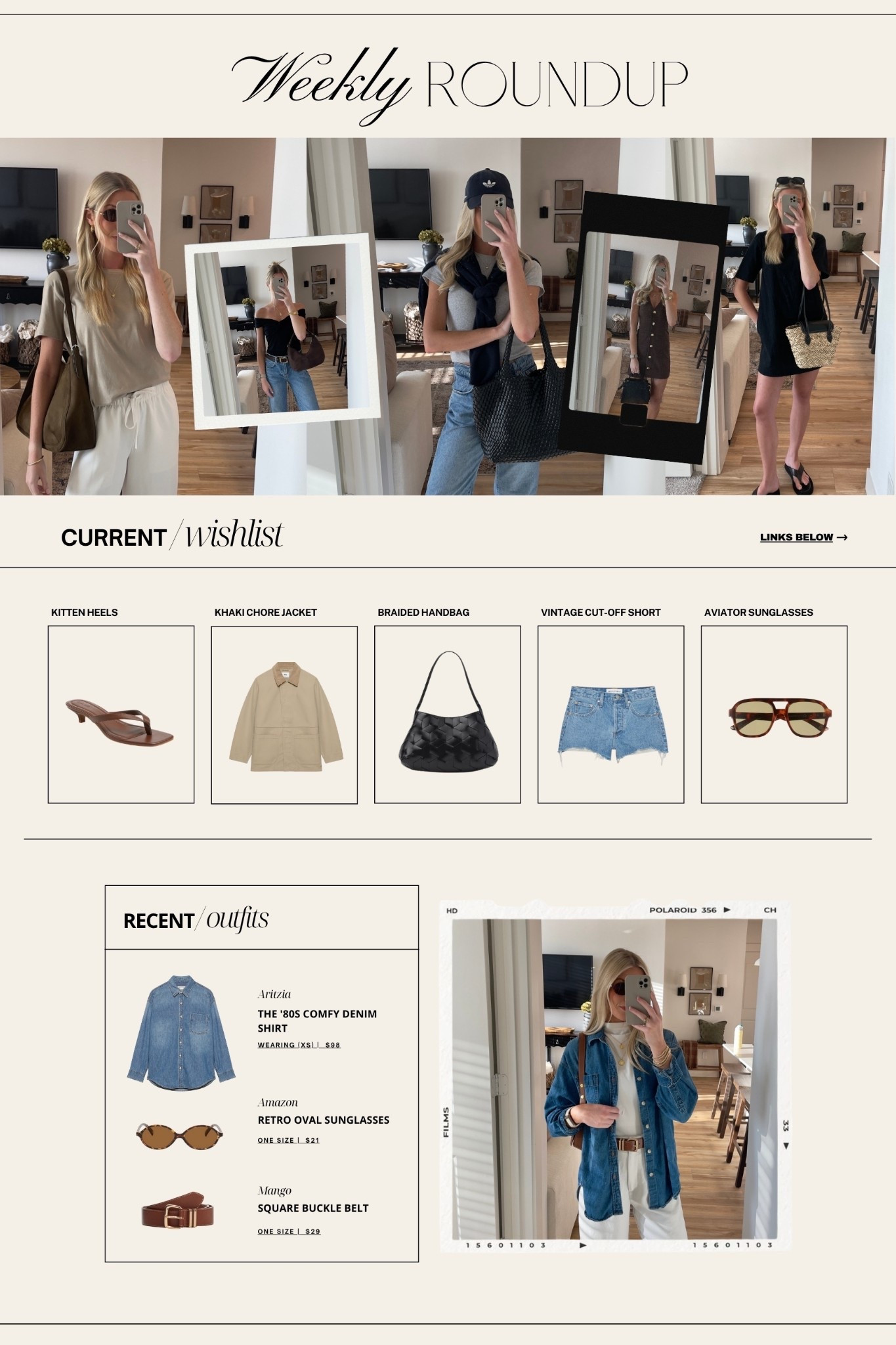 A roundup of recent neutral outfits plus a few pieces currently on my wishlist.

weekly outfit roundup / outfit ideas / neutral style / everyday outfits / current wishlist / capsule wardrobe / classic style / outfit inspiration

#LTKootd #LTKSaleAlert #LTKSeasonal