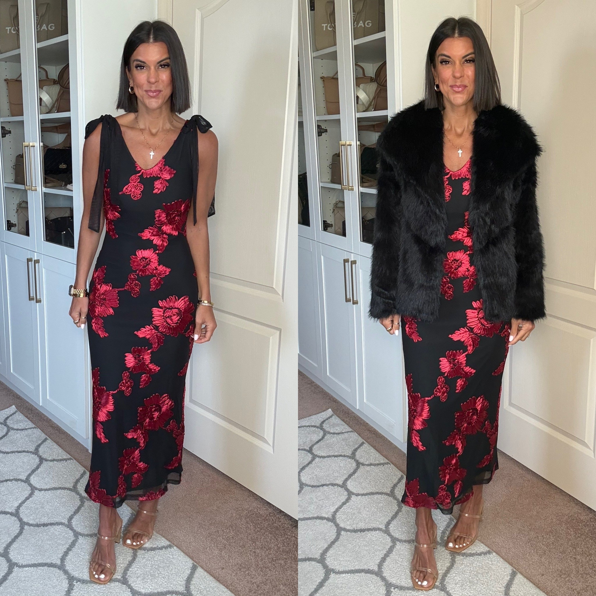 Size small in dress and fur

#LTKSeasonal