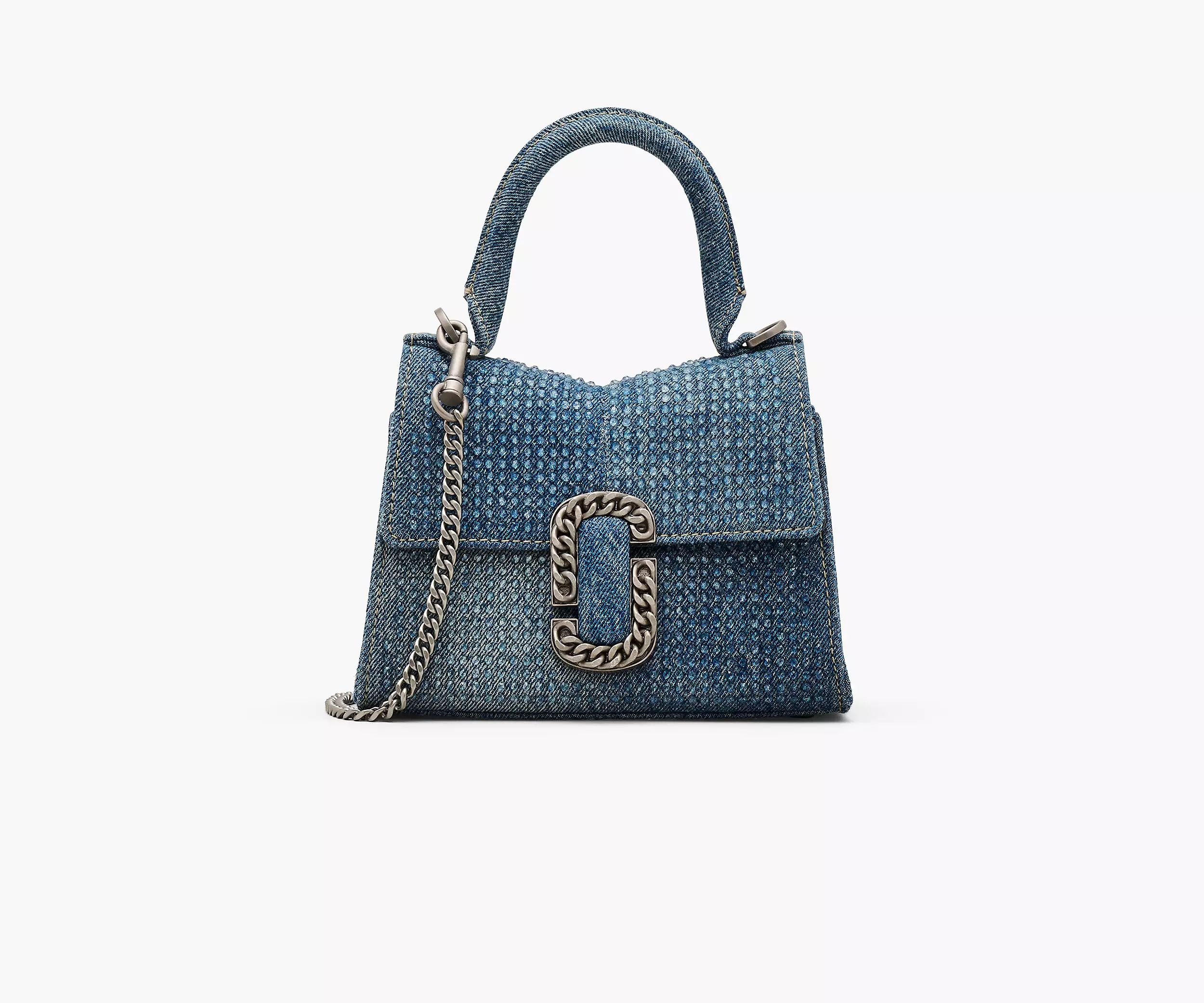 The Crystal Denim St. Marc Mini Top Handle | Marc Jacobs