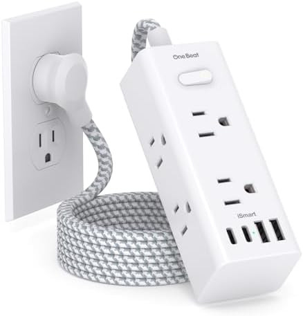 Power Strip Surge Protector - One Beat 6 Widely Outlets with 4 USB Ports (2 USB C), 5 Ft Extensio... | Amazon (US)