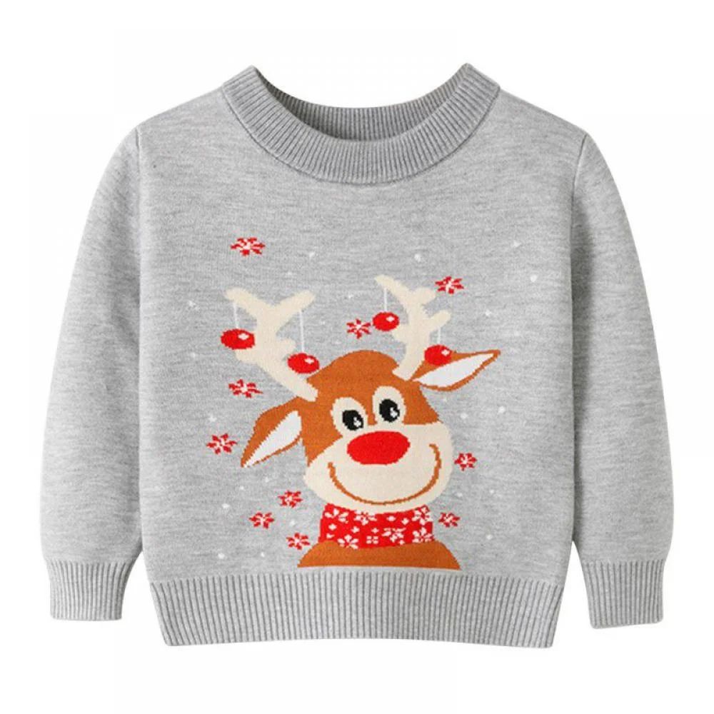 URMAGIC 2-7T Kids Christmas Sweater for Toddler Boys Girls Holiday Pullover Top - Walmart.com | Walmart (US)
