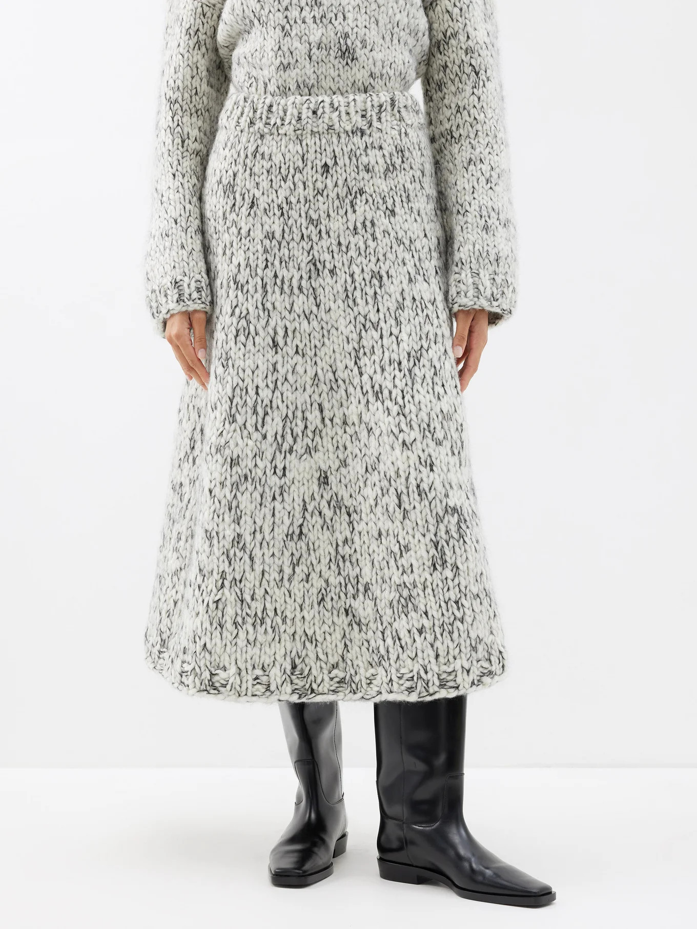 Chunky-knit wool-blend midi skirt | Joseph | Matches (UK)