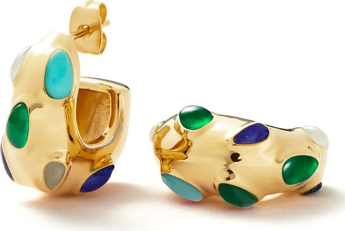 Molten Stone Chubby Small Hoop Earrings | Nordstrom