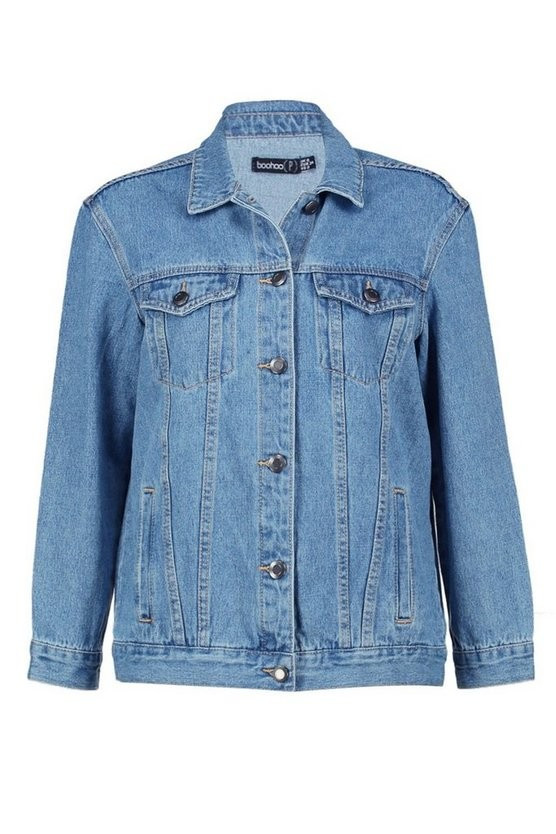 Petite Boyfriend Fit Denim Jacket | Boohoo.com (US & CA)