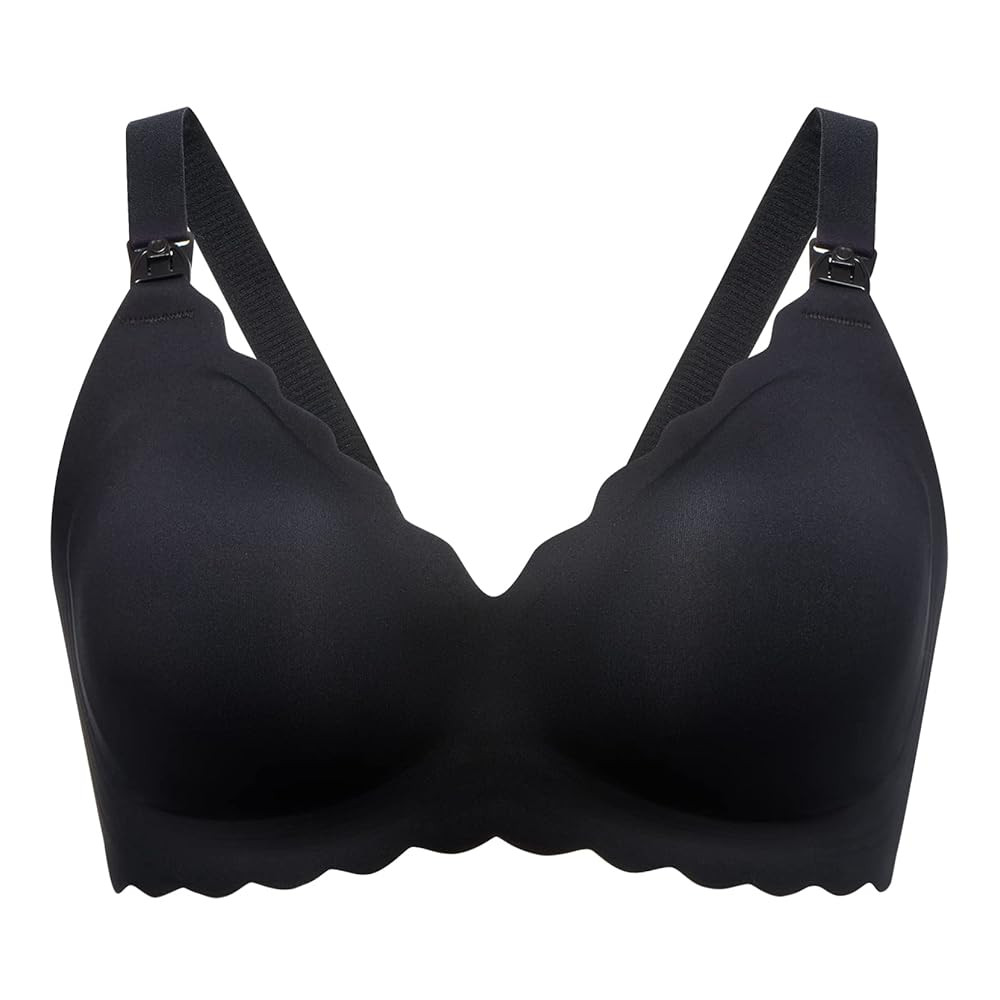 Momcozy Nursing Bras for Breastfeeding, Seamless Pregnancy Maternity Bra Wireless Classic Jelly S... | Amazon (US)